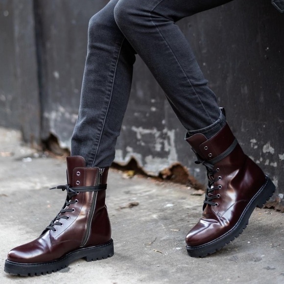 Thursday Boot Company Shoes - New Thursday Burgundy Combat Lace Up Boots